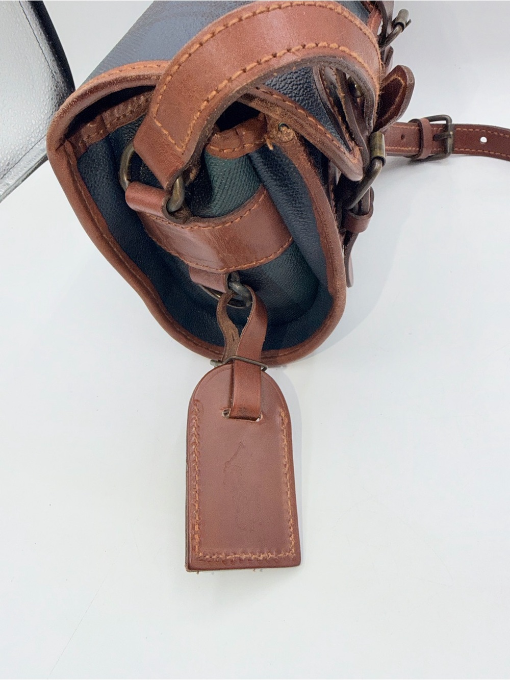 Vintage Plaid Barrel Polo Ralph Lauren Crossbody Bag - Picture 3 of 11